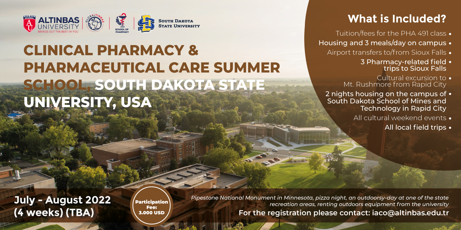 Clinical Pharmacy & Pharmaceutical Care Summer School – South Dakota State University